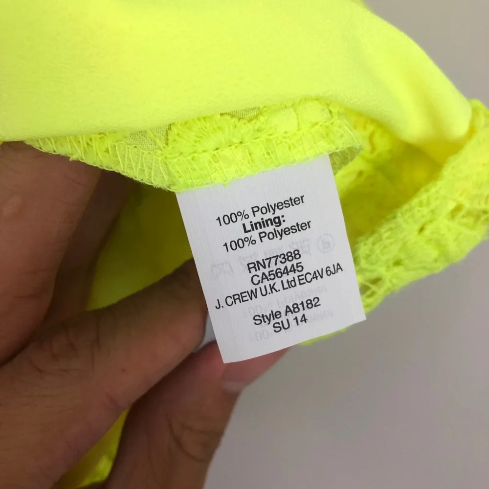 J. Crew Collection Neon Lace Sheath Dress